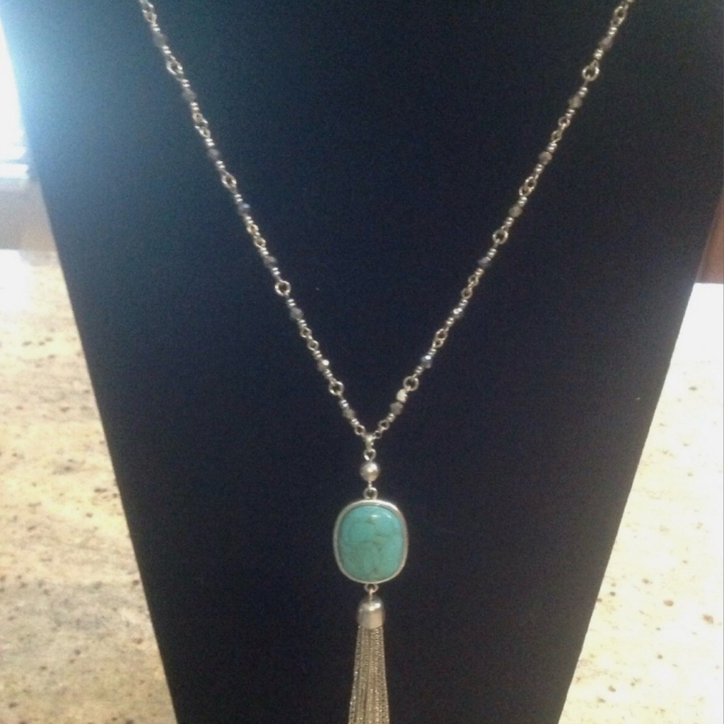 Lucky Brand SilverTone Reversible Stone Necklace